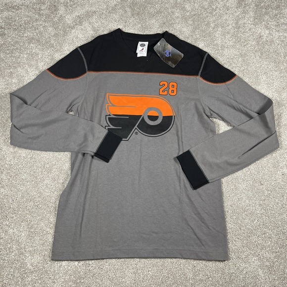 NHL Other - Philadelphia Flyers NHL #28 Long Sleeve Shirt Small Gray Black NHLPA Licensed